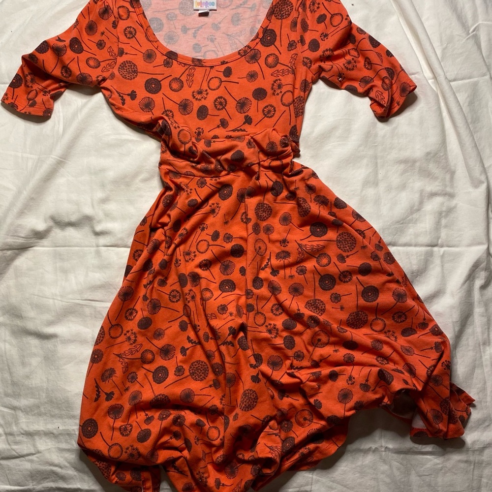 Lularoe Coral Dandelion Dress